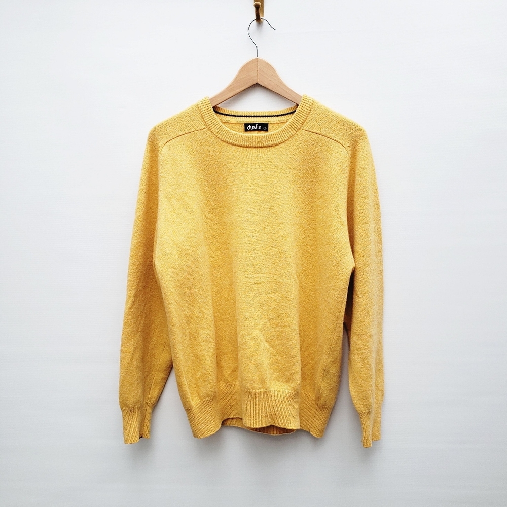 Dustin Lambswool Woolmark Yellow Boyfriend Sweater